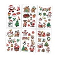 thumbnail image 3 of Pegatinas navideñas temporales, monísimas, pegatinas navideñas de dibujos animados de Papá Noel, muñeco de nieve y reno para calcetines, ideales para, 3 of 9