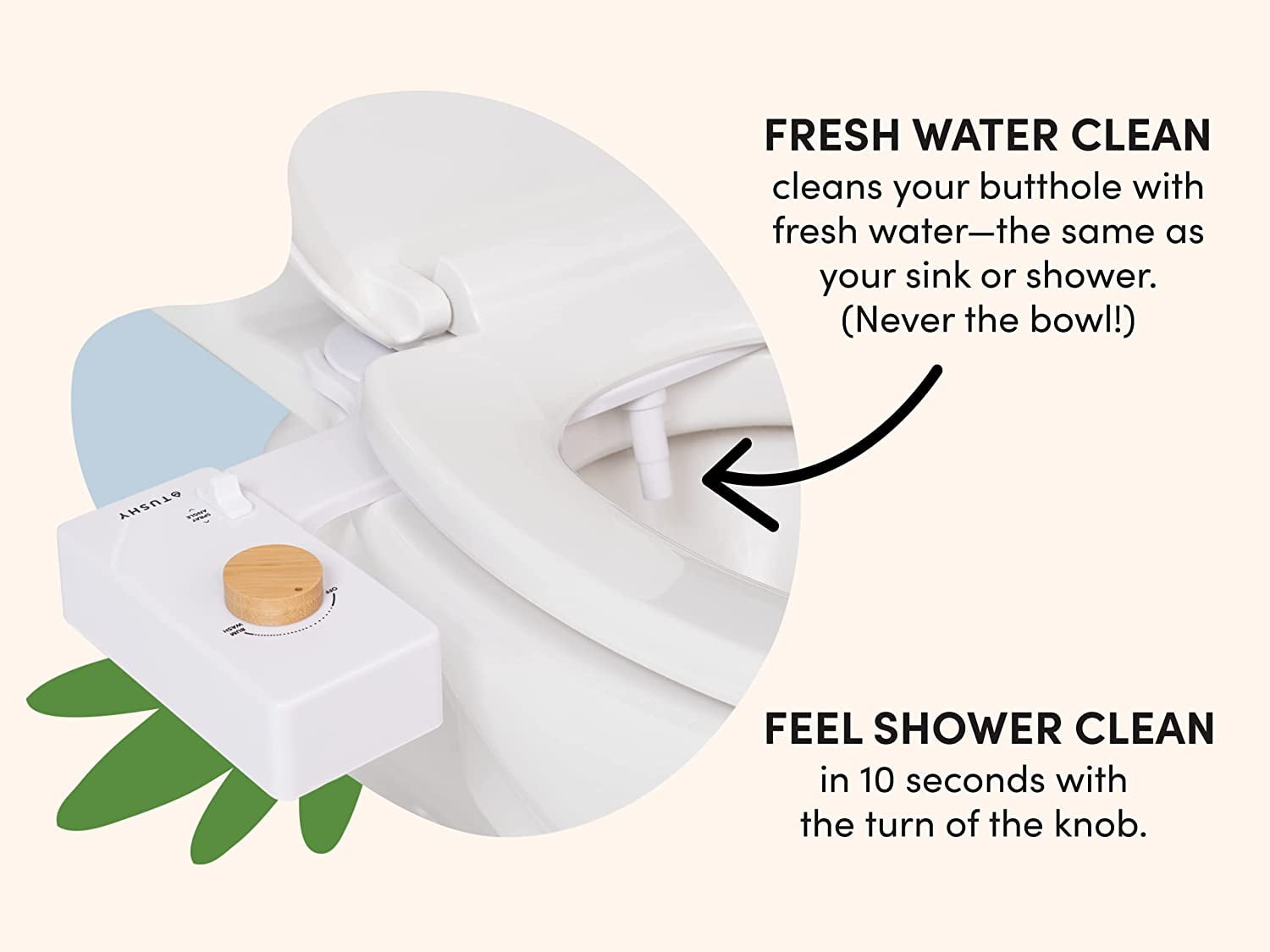 Tushy Classic 3.0 Bidet Toilet Seat Attachment Self Cleaning Water