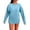Light Blue, variant on ManxiVoo Women's Round Neck Knit Sweater with Floral Crochet Design Vintage Style Pullover Top L Size Beige