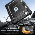 thumbnail image 5 of Case for iPad Air 11 inch (M4 2026/M3 2025/M2 2024), Military Grade Shockproof Cases with Pencil Holder Shoulder Strap Screen Protector, Black, 5 of 8