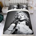 thumbnail image 4 of Madonna Conjunto de sábanas temático, trío de piezas, cómodo y amigable con la piel, diseño único, regalo de decoración para el hogar para familiares, amigos y fans,135X200cm, 4 of 6