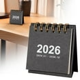thumbnail image 2 of 1Pc Mini Desk 2026 Calendar, Jan.2026-Dec.2026, Small Standing Flip Plain Desk Calendar 2026, Monthly Desktop Calendar for Daily Schedule Home Office Supplies, 1Pc, Multicolor(Black,2.5x1.3x2.9"), 2 of 9