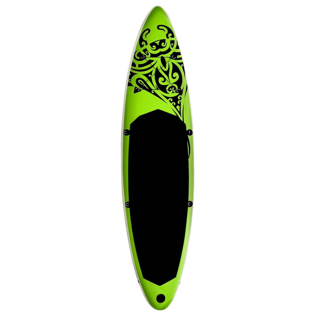 vidaXL Inflatable Stand Up Paddleboard Set 144.1"x29.9"x5.9" Green