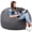 Dark gray, variant on Oversized Bean Bag Chair, Beanbag for Adults, Comfy Refillable Single Sofa for Living Room, Bedroom, Dorm, Gray