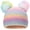 Z- Knitted Style Multicolor, variant on Pom Pom Beanies Winter Caps Girls Warm Fleece Lined Knit Hat for 7-14 Old