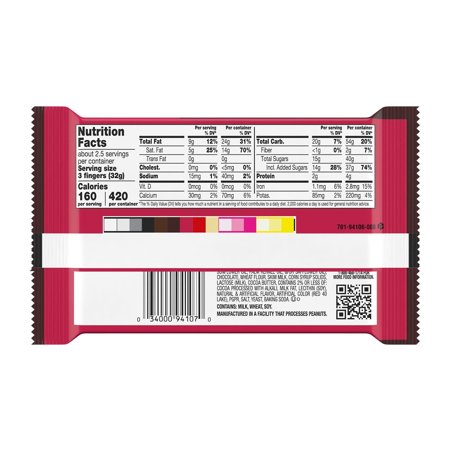 Kit Kat® Duos Strawberry Flavored Creme and Dark Chocolate Wafer King Size Candy, Bar 3 oz