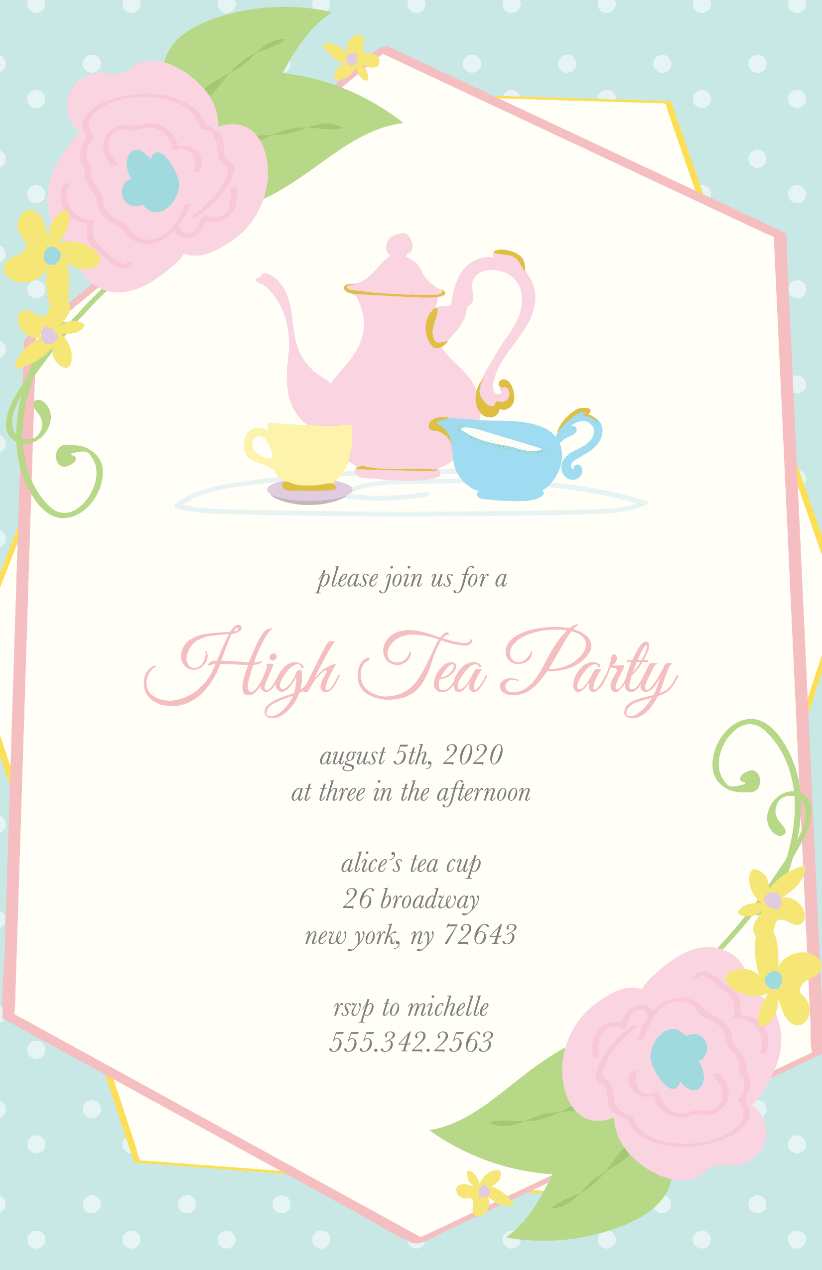 High Tea Invitation Template Free High Tea Invitation Template Free