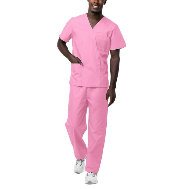 Sivvan Unisex Classic Scrub Set V-Neck Top/Drawstring Pants (Available in 15 Solid Colors)