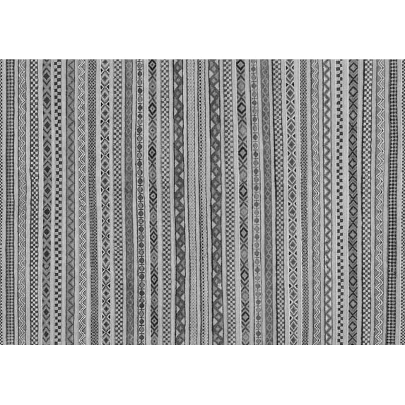 Ahgly Company Indoor Rectangle Abstract Gray Modern Area Rugs, 5' x 8'