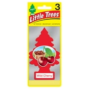 Little Trees Auto Air Freshener, Hanging Card, Wild Cherry Fragrance 3-Pack