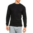 thumbnail image 2 of 2 Pack Men's Thermal Shirt Cotton Waffle-Knit Long Sleeve Crew Neck Thick Warm Tops S-3XL Plain Regular Big & Tall Menswear Casual Winter Fall Spring Basic, 2 of 3