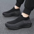 thumbnail image 3 of Men's Slip‑On Sock Style Running Sneakers, Stretch Knit Upper Athletic Shoes with Curved Thick Midsole for Daily Sports and Walking, 3 of 7