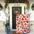 thumbnail image 3 of Valentines Day Love Hearts Garden Flag 12x18 Inch Double Sided for Outside Small Burlap Red Holiday Yard Decoration, 3 of 6