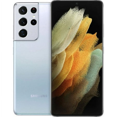 Samsung Galaxy S21 Ultra 5G, Fully Unlocked 128GB, Silver, 6.8 in (Refurbished: Good)