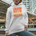 thumbnail image 2 of London Urban Fashion Original, White Hooded Sweatshirt or Hoodie, 3XL, 2 of 5