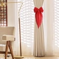 thumbnail image 4 of 2 Pack Lace Curtain Tiebacks, Elegant Bow Curtain Ties with Clips, Decorative Sheer Curtain Holdbacks, Vintage Curtain Tie Backs for Bedroom Dining Room Romantic Home Decor (Red), 4 of 5