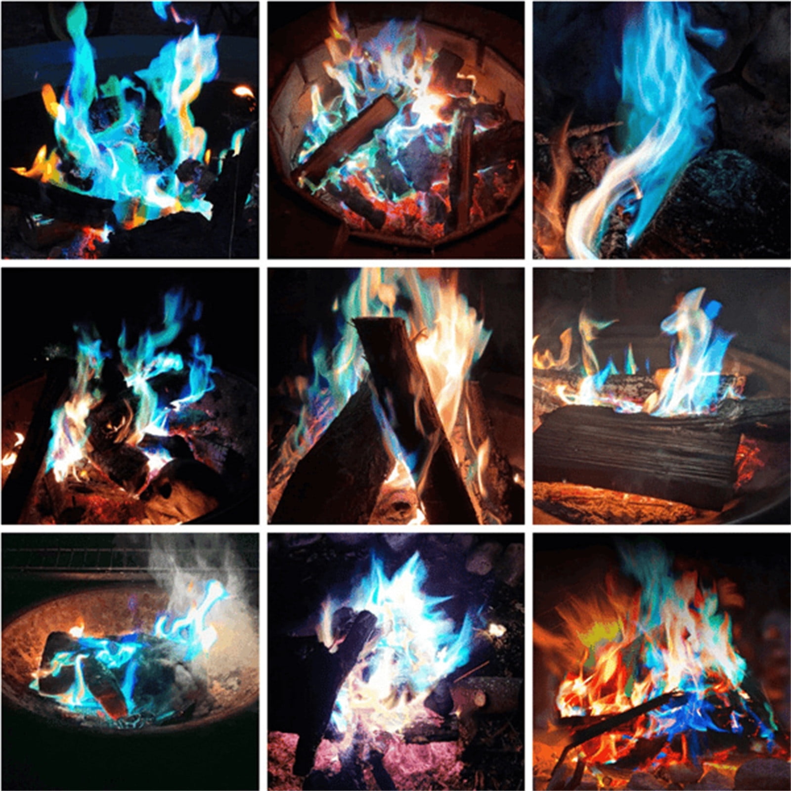 Magical Flames Lot De 12 Paquets De Couleur Changeante Pour Foyer De Camping, Feux De Camp, Feux De Camp Et Cheminées, Accessoires Pour L'extérieur - 5
