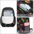 thumbnail image 4 of Monster Cartoon Truck Black Pattern 17" Waterproof Oxford School Backpacks for Teens, S-Shape Padded Straps, for School, Travel, Hiking, Camping, 4 of 5