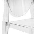 thumbnail image 6 of HomeStock City Sleek Transparent Acrylic L-Shaped Modern Chair - Set of 4, Clear Color, Solid Back, Acrylic Frame - 15.13"D x 15"W x 35.63"H, 6 of 8