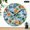 10x10in, variant on FCXZI Wall Clock Battery Operated, Tropical Hibiscus Island Pattern Print, Battery Operated (AA Not Included), Lobby Corridor Dining Room Bedroom Office Classroom