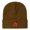 Caramel, variant on Flame Demon Dice Embroidered Acrylic Knit Beanie, Unisex Soft Stretch Winter Skull Cap, Sport Casual Daily Hat Perfect Gift for Men & Women