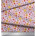 thumbnail image 2 of Soimoi Poly Georgette Fabric Vegetable,Burger & Pizza Food Print Fabric by Yard 42 Inch Wide, 2 of 3