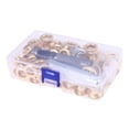thumbnail image 3 of 100 Set Grommets Kit Quality Brass Eyelets Button Kit with 3PCS Tools Multipurpose Eyelets Button Set Portable Eyelets Button Tool Kit for Shoes Clothes Crafts Use (Golden)Inner Diameter 6MM Size 1, 3 of 6