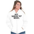 thumbnail image 4 of Me Sarcastic Never Humorous Attitude Unisex Fleece Graphic Zip Up Hoodie Brisco Brands 3X, 4 of 5
