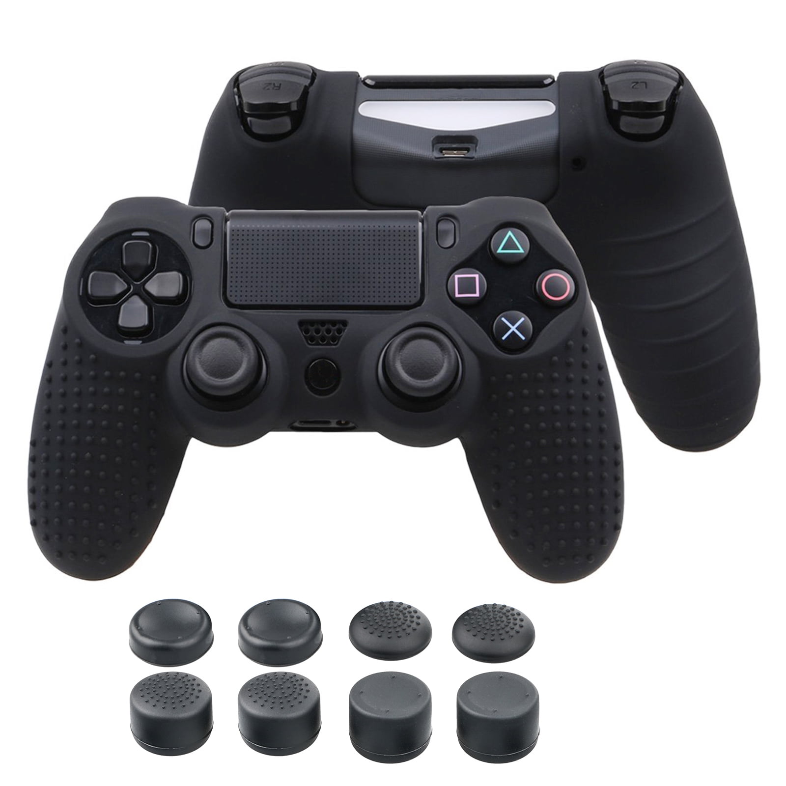 TSV PS4 Controller Dual Shock Skin Grip Antislip Silicone Cover Protector Case for Sony PS4/PS4