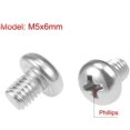 thumbnail image 3 of M5x6mm Machine Screw Phillips Head Screws Fastener Bolts 50Pcs, 3 of 5