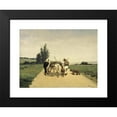 thumbnail image 2 of Karel Frederik Bombled 14x12 Black Modern Framed Museum Art Print Titled - Arounding Family on a Country Road (1881), 2 of 5