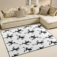 thumbnail image 2 of Coolnut Frog Silhouette Non-Slip Runner Rug Washable Soft Absorbent Living Room Rugs for Bedroom 80x58 Inches Home Decor, 2 of 7