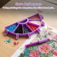 thumbnail image 2 of Diamond Art Painting Tray Kit 6 Grids Diamond Art Painting Accessories Tray Organizer with Multiple Stopper Divider for Cross Stitch Tool Bead Sorting Storage (Purple), 2 of 9