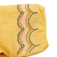 thumbnail image 6 of WTXUE Women'S Chinese Style Retro Embroidered 3/4 Sleeve Cotton and Linen Shirt Round Neck Button Down Top Tunic Shirts Embroidered Blouses Work Shirt Casual Blouses Casual Blouses Yellow Xxl, 6 of 9