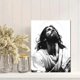 thumbnail image 2 of Qisvanset 12x16 Inch Jesus Minimalist Line Canvas Wall Art, Classic Portrait Art Baptism Gift Household Decor, 2 of 8
