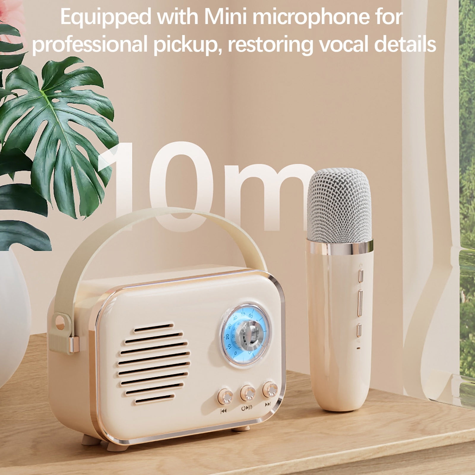 Apmemiss Clearance Karaoke Machine for Kids, Mini Portable Bluetooth Karaoke Speaker Wireless Mics for Kids Adults, Gifts Toys for Girls Boys Family Home Party Coworker Christmas Gifts