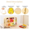 thumbnail image 3 of Bolsa de maquillaje Eurovicky con parche con letras de chenilla transparente e impermeable, 3 of 8
