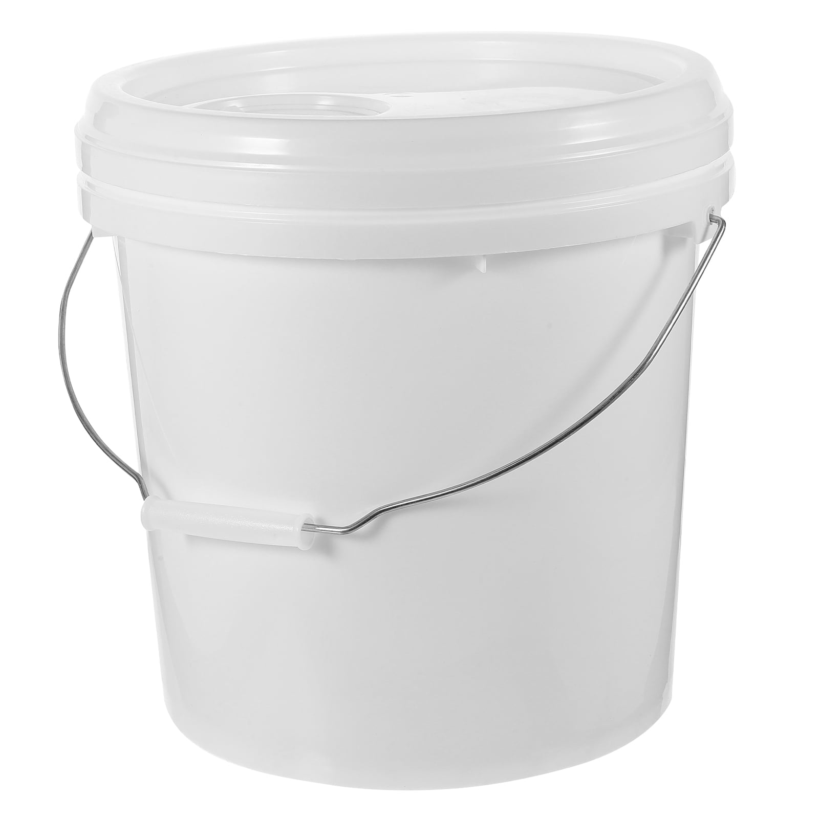 The Brush Man 5-Gallon White Plastic Pail With Handle PAIL-5 GAL-W