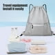 thumbnail image 5 of Mochila ligera con cordón y bolsillo grande para equipo deportivo. Material resistente e impermeable para estudiantes atletas, fútbol y actividades de playa. Aestivo | Gris | AESTIVO, 5 of 7