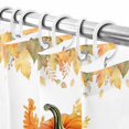 thumbnail image 6 of Fall Orange Pumpkin Watercolor Maple Leaf Shower Curtain for Bathroom, Happy Thanksgiving1 Waterproof Shower Curtains Washable Quick Dry with Hooks Bathtub Curtains 72x72 IN, 6 of 6