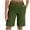 Army Green 1, variant on BLVB Women's Bermuda Long Shorts with Pockets Elastic Waisted Knee Length Shorts for Women Walking Athletic Lounge