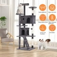 thumbnail image 7 of BestPet 70in Cat Tree Tower with Funny Toys,Ligeht Gray,Particleboard, 7 of 7