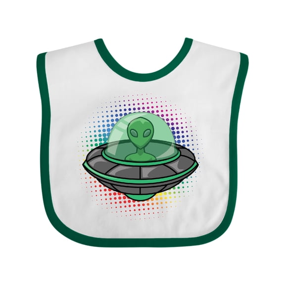Inktastic Spaceship Funny Alien Outer Space Boys or Girls Baby Bib
