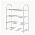 thumbnail image 2 of 4-Tier Plastic Shoe Rack Organizer, Freestanding Floor Shoe Shelf for Entryway Bedroom Closet, Ventilated Footwear Storage Stand for Home Garage, Space Saving Daily Use Organizer, 2 of 5