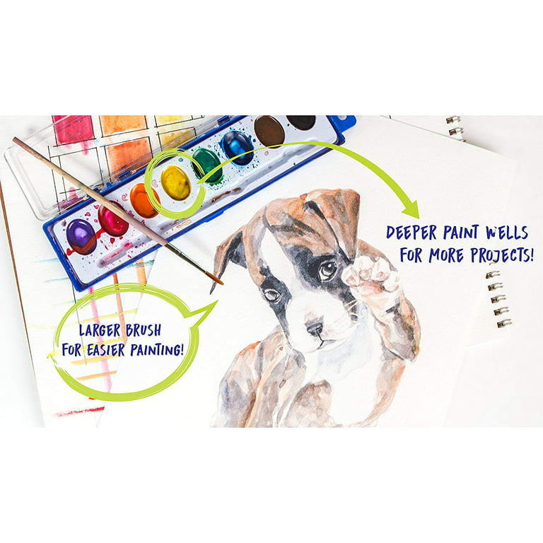 Color Swell 36 Set Bulk Watercolor Paint Pack with Wood Brushes 8 Colors  Washable Water Colors Perfect for Kids Classroom Parties Students All Ages  : Buy Online at Best Price in KSA 