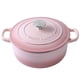 thumbnail image 1 of Horno holandés con tapa de hierro fundido esmaltado EDGING CASTING, olla redonda para hornear pan, 7 cuartos, color rosa, 1 of 5