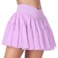 thumbnail image 4 of RUTAYY Athletic Skirt For Workout And Yoga Women Versatile Short Skirt With Pockets For Summer Activities Solid Color Flowy Swing Pleated Beach Skirts, 4 of 5