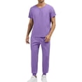 thumbnail image 5 of Resivox Jogger Scrubs for Women Plus Size Nursing Top Petite V-Neck Scrub Tops and Pants Medical Uniforms Jogger Scrubs Uniformes De Enfermeras De Mujer Purple 2XL, 5 of 5