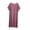 Purple, variant on Pafei Tyugd Nightshirts for Women Soft Breathable Short Sleeve Mini Nightdress Lightweight Casual Round Neck Pajama Dress Ladies Nightgowns Loungewear Black 2XL