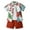 Red, variant on Toddler Boys Outfit Sets 3 Piece Summer Hawaiian Floral Shirt Solid T-Shirt Shorts Beach Vacation Casual Wear Size 18-24M
